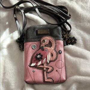 NEW Chala Pink and Black Leather Women's Bag